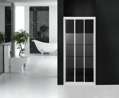 China Partition Bathroom Shower Stall Sliding Glass Doors Frost Glass With Stripes for sale