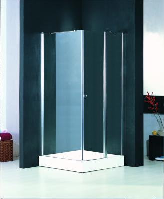 China Custom Glass Shower Enclosure 760 X 760 , Bathroom Shower Glass Enclosures With Chrome Knob for sale