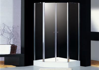 China Two Doors Polygon Pivot Shower Enclosure 4mm Frosted Glass Shower Screen for sale