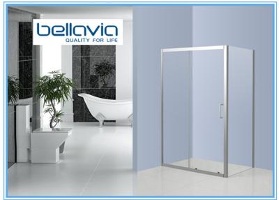 China Bright Framed Stainless Steel Shower Enclosures Glass One Sliding Door Shower Box for sale