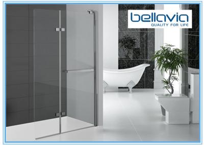 China Bi Folding Pivot Hinge Shower Door Glass , Hinged Shower Door Semi Frameless for sale