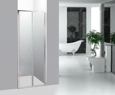 China Straight Bathroom Shower Enclosures Double Pivot Shower Doors for sale