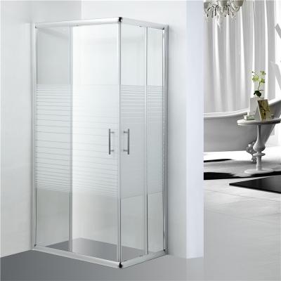 China Stripe Pattern Bathroom Shower Enclosures Adjustment 25mm For Each Side for sale