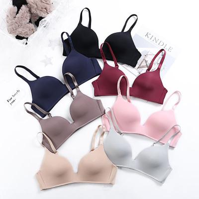 China Dropshipping QUICK DRY girls shape simple solid color push up wireless comfort women T-shirt bra seamless bra for sale