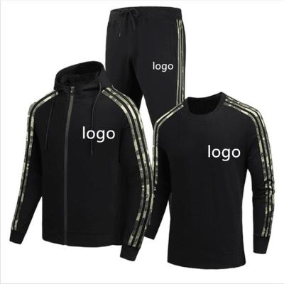 China 2021 Sweat Suit Men's Joggers Suits Breathable Track Logo Three Piece Set Men Custom Made Sports Jogging Suits Men for sale