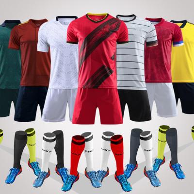 China Wholesale custom made jersey football shirt manufacturer smooth breathable elastic oem ​​football jersey thailand for sale