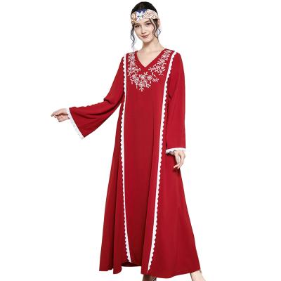 China 2021 Anti-Static Muslim Kaftan Nightgown For Women Casual Maxi Islamic Clothing Hijab Long Robe Jalabiya Women Summer Night Dress Dubai Dubai for sale