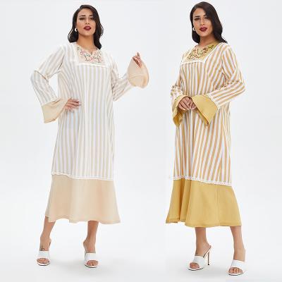 China Hotselling Daily Casual Arabic Women's Pajamas Long Robe Night Home Wear Pijamas Pj Robe Nightgown For Women Autumn Kaftan Dubai Casual Dress for sale