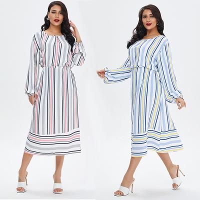 China 2021 Hotselling Anti-static Arab Women's Sleepwear Pajamas Long Robe Night Home Wear Pijamas Pj Robe Nightgown For Women Summer Muslim Kaftan Dress for sale