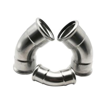 China Stainless Steel DVGW Press Tubing Fitting 45 Elbow Equal for sale