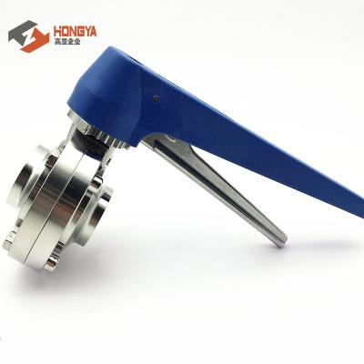 China Dairy Stainless Steel Dairy Butterfly Valve Weld End for sale