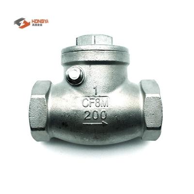 China SS Stainless Steel General Horizontal Swing Check Valve Screwed Fit Good Price NPT BSPT ss304 for sale