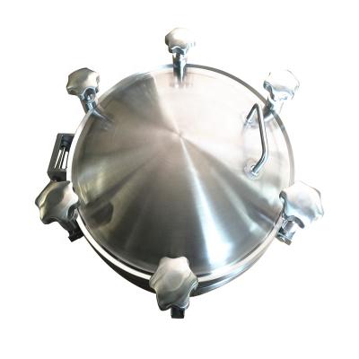 China food & Beverage Plant Stainless Steel Round Manway Air Pressure Cover / Pressure Manhole for sale