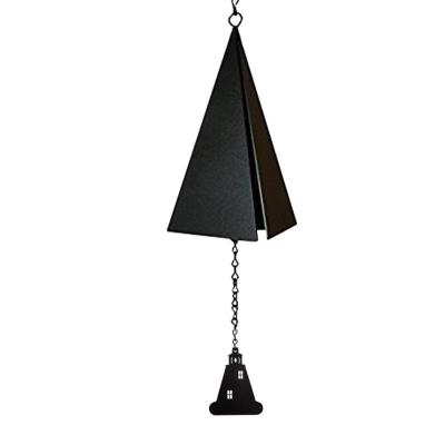 China Antique Imitation Border Gifts for Men's Creative Creative Wrought Iron Triangle Wind Bells Rings Garden Bell Pendant Decoration for sale