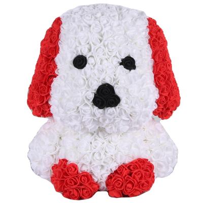 China Wholesale Fashional Gift Supplier Artificial Flowers for Natural Touch Rose Dog Carton Girl Gift Preserved Flowers and Plants Fashional Gift 832g for sale