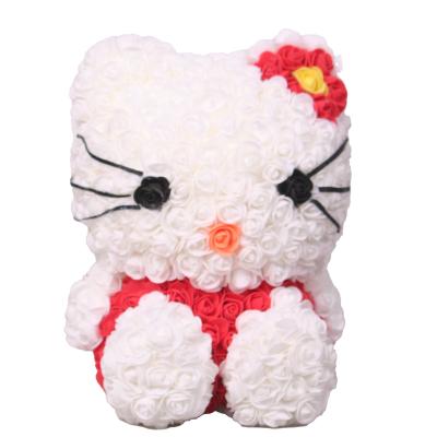 China Fashional Gift Various Styles KT Cat Gift Artificial Coring Flower For Home Decor for sale