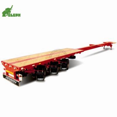 China Sale 3axles / 4axles Trailer Truck Flat Bed Container Extendable Semi Trailer Trucks for sale