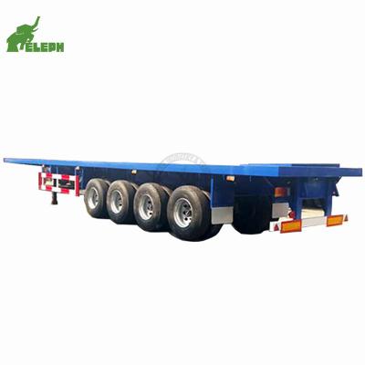 China Sale 4Axles Trailer Truck Flat Bed Container Semi Trailer Trucks for sale