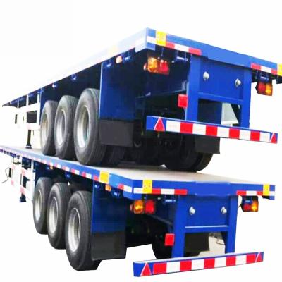 China China 3-Axles 40ft heavy duty container flatbed container semi trailer truck trailer for sale for sale