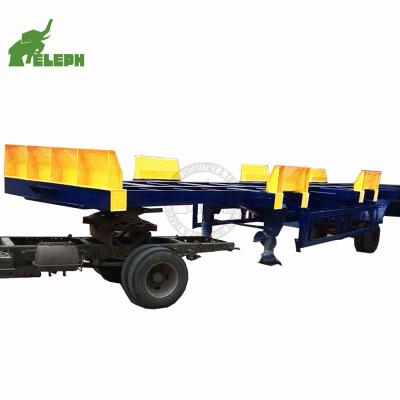 China 3-Alexs 60T 40ft High Haul Truck Trailer Cost Skeleton Container Terminal Container Semi Trailer for sale