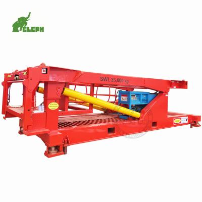 China Heavy Duty Hydraulic 40ft Container Truck Flatbed Tipper Trailer Equipment 20ft for sale