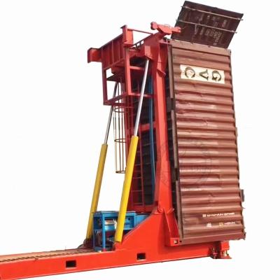 China 40Ft Truck Trailer 90 Degree 20Ft Overturn Machine Hydraulic Container Scales Bulk Materials Loading And Unloading Equipment for sale