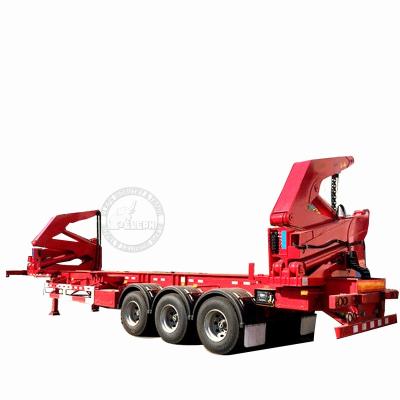 China High Quality 40ft Side Self Container Truck Trailer Low Price 3 Axle 20 Pusher 3 Load Trailer for sale