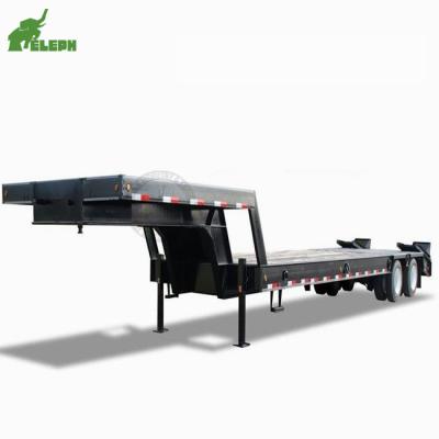 China China Factory Low Bed 2-Axles Sale Container Truck Semi Trailer Truck Trailer for sale