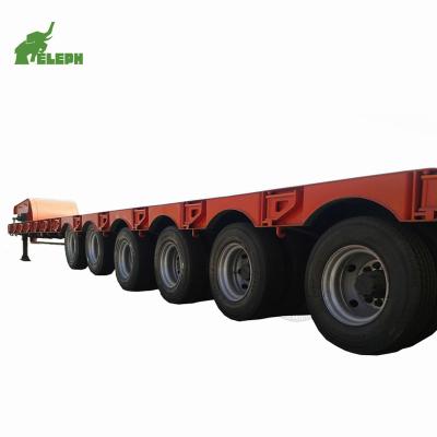 China Heavy Duty Lowbed Lowbed Semi Truck Trailer 4Lines 8axles / 5Lines 10axles Truck Trailer for sale