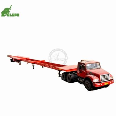 China New Truck Trailer Made Heavy Duty 50Tons Windblade Hose Transport 17m-40m Extendable Low Bed Trailer for sale