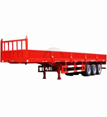 China Flatbed truck trailer China drop side wall trailer (spot promotion) with side wall truck transport cargo semi trailer for sale for sale