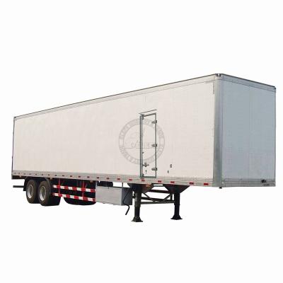 China High Quality Dry Box Semi Truck Trailer 2/3 Axle 53 Ft Van Trailer Aluminum Enclosed Cargo Box Truck Trailer for sale