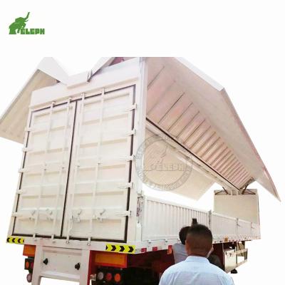 China Cost Performance 20ft/40ft Wing Van Semi Truck Trailer High Truck Cargo Trailer Trailer For Sale for sale