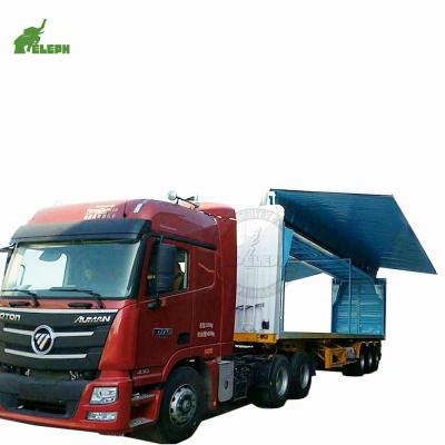 China Cost Performance 20ft/40ft Wing Van Semi Truck Trailer High Truck Cargo Trailer Trailer For Sale for sale