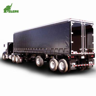 China Truck Trailer Professional Make 20ft/40ft Van Box Cargo Truck Side Curtain Side Truck Trailer for sale