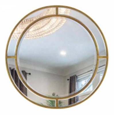 China 2021 Summer Time Modern Hot Sale Large Quality Circle Guaranteed Gold Round Wall Mirror Large for sale