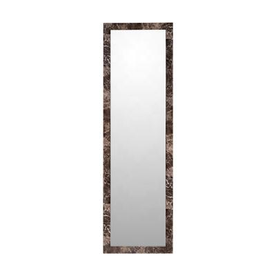 China Modern Custom Size Design Bedroom Decorative Wall Cladding Glass Standing Black Framed Integral Mirror for sale