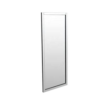 China Long Rustic Plain White Rectangle Bathroom Decorative Hanging Glass Framed Large Large Wall Mounted Mirror for sale