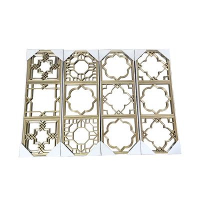 China CLASSIC home bathroom bedroom living room gold pp material combination splicing decorative mirrors for sale