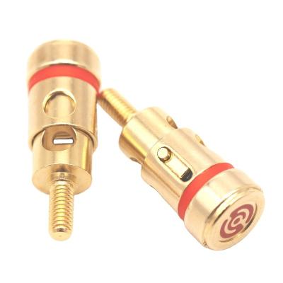 China Aluminum Gold Plated Audio Screws Precision CNC Machining Custom High Finish for sale