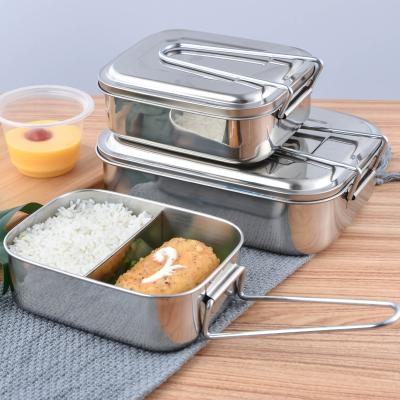 China Leakproof Bento Lunch Box Stainless Steel Lunch Box Leakproof Freshness Keeping Metal Bento With Compartment Stainless Steel Lunch Box Bento for sale