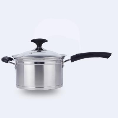 China Kitchen Sustainable Cookware Stainless Steel Multifunctional Non-Stick Pot Soup Pot With Lid for sale