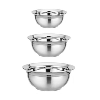 China Multi-specification sustainable double-layer stainless steel non-hot bowl 12-22cm for sale