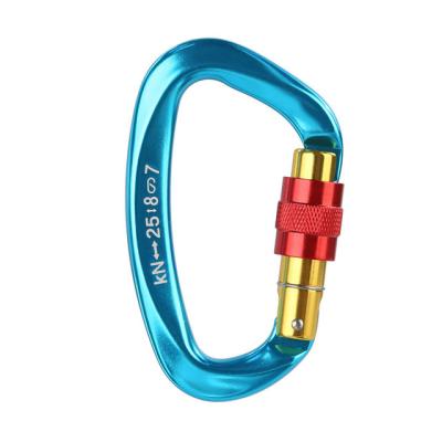 China Heavy Industry Carabiner Cuts Aluminum Snap Hook 25kN Climbing Latching Carabiner Ultralight Customized LOGO CE109 for sale