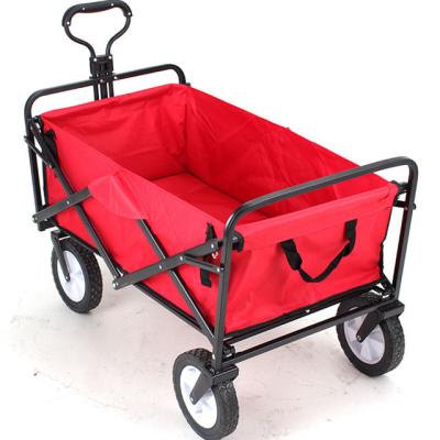 China Heavy Duty Folding Garden Trolley Collapsible Festival Trolley Pull Cart Truck Transport Trolley with Brake Wheels for sale