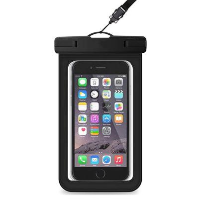 China Universal Waterproof PVC Film Pouch , IPX8 Mobile Phone Dry Bag Bottom Waterproof Case for sale