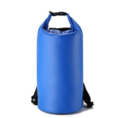 China custom 500D pvc tarpaulin backpack portable waterproof bag outdoor sports for camping and hiking for sale