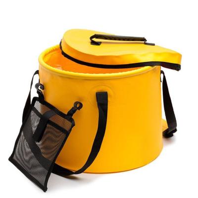 China Outdoor Camping Hiking Folding PVC Travel Bucket For Lightweight Durable Waterproof Folding 10L Hiking Travel Bucket Camping Fishing for sale