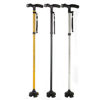 China ABS Adjustable Folding Canes and Canes with Led Lights and Cushion Handle for Disabled Elders and Arthritis Elderly for sale