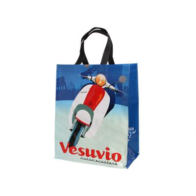 China Affordable customizable logo shopping laminated pp woven package beach bag for sale